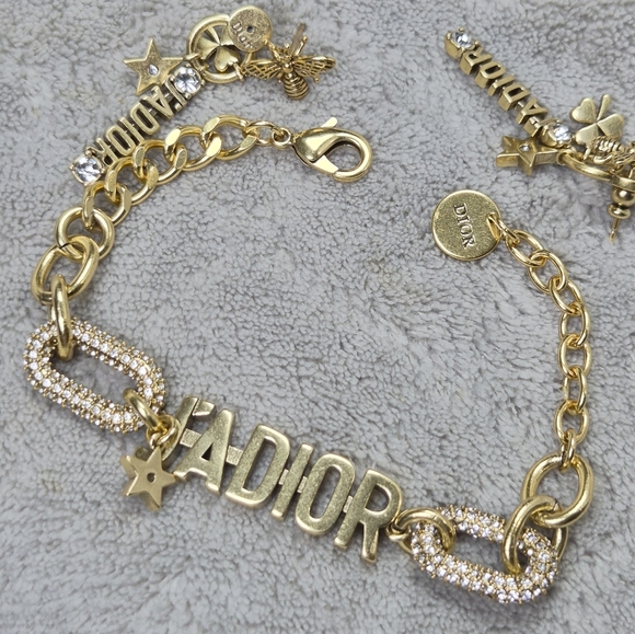 Gold and Silver J'ADIOR Necklace, Bracelet And Earrings - Picture 4 of 5